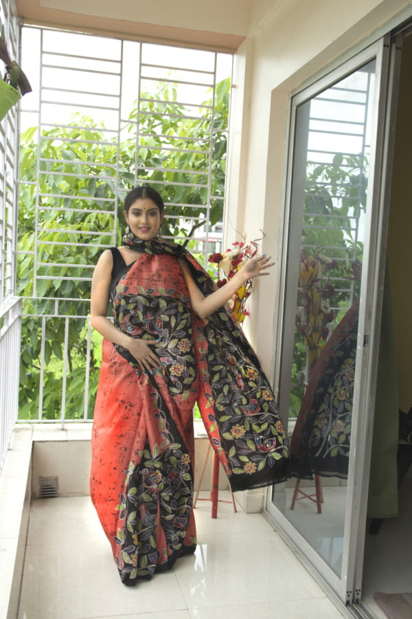 black-print-batik-murshidabad-silk