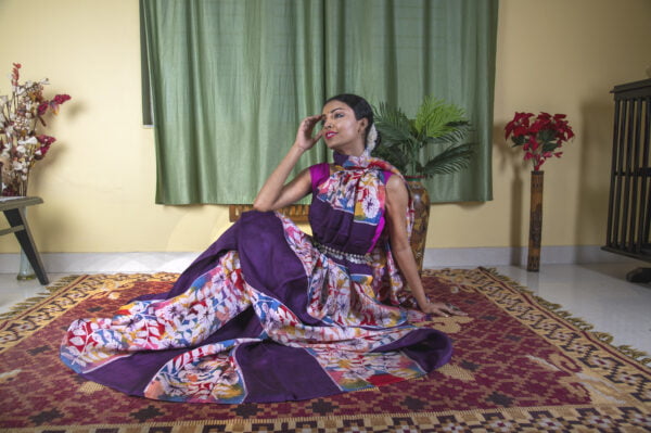 batik print saree, Murshidabad Silk Saree By Nakshipar