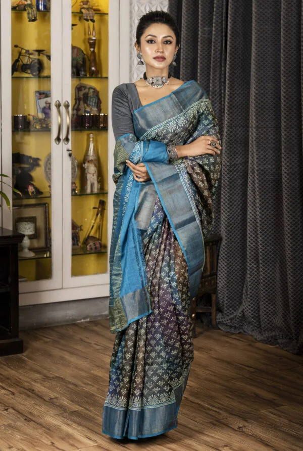 Nakshipar Tussar Saree