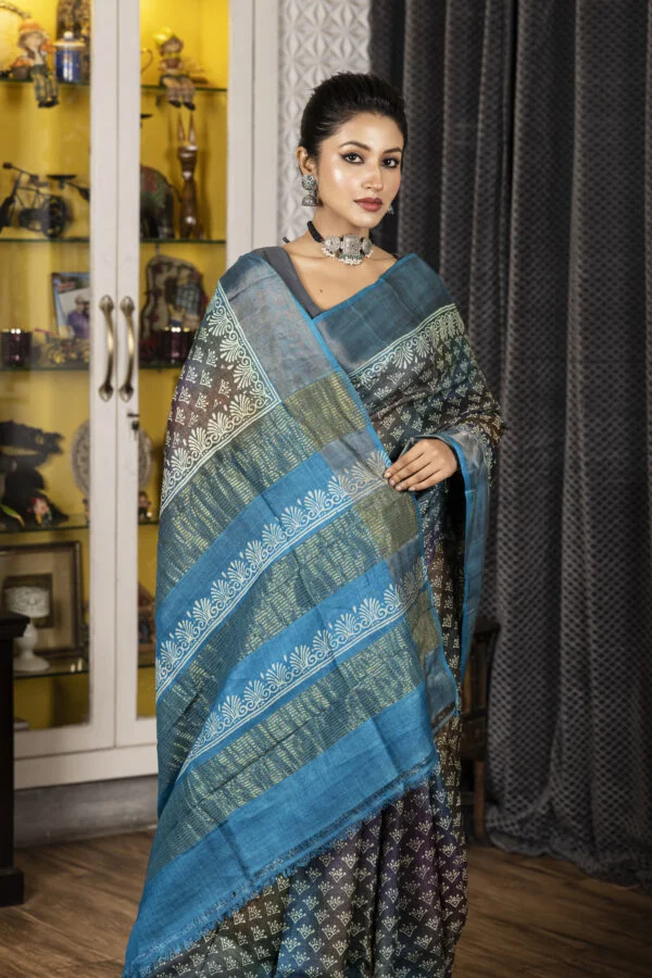 Nakshipar Tussar Saree