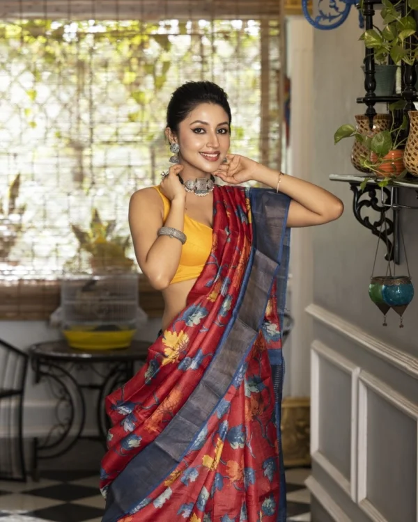 Nakshipar Tussar Saree