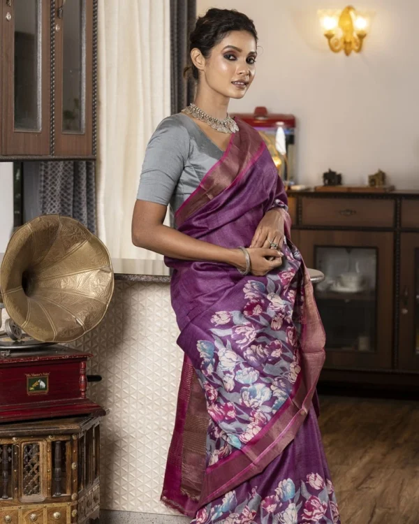 Nakshipar Tussar Saree