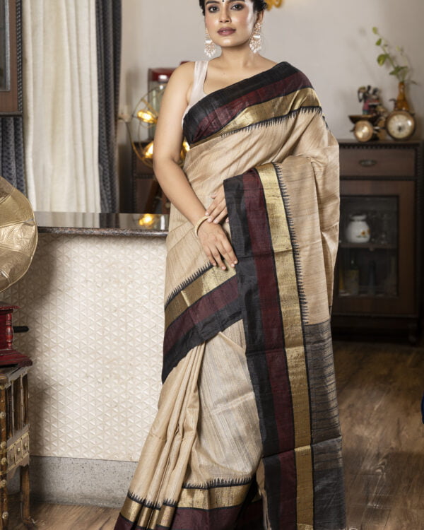 Nakshipar Tussar Saree